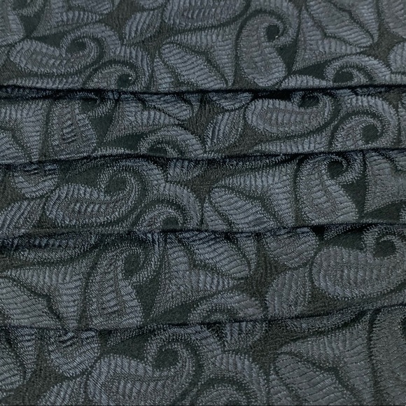 Robert Talbott Belt Black Silk Cumberbund Paisley - Picture 3 of 5